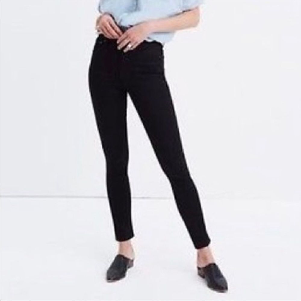 Madewell 9” high rise skinny sateen jeans